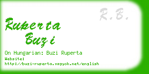 ruperta buzi business card